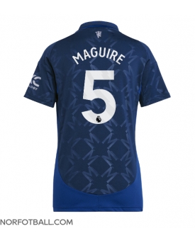 Billige Fotballdrakt Manchester United Harry Maguire #5 Replika Bortedrakt Dame 2024-25 Kortermet